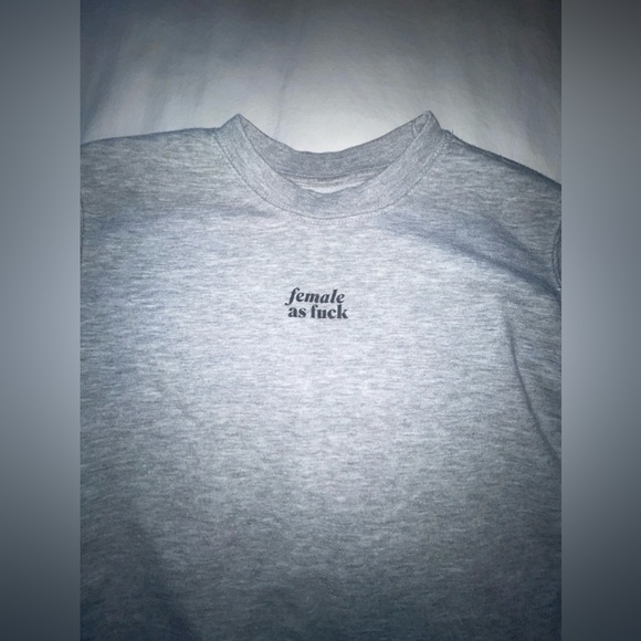 PEACE COLLECTIVE “female as fuck” Cropped Crewneck - Picture 3 of 3